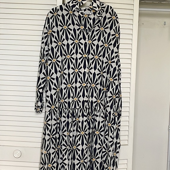 ZARA COTTON MIDI DRESS - Picture 5 of 8